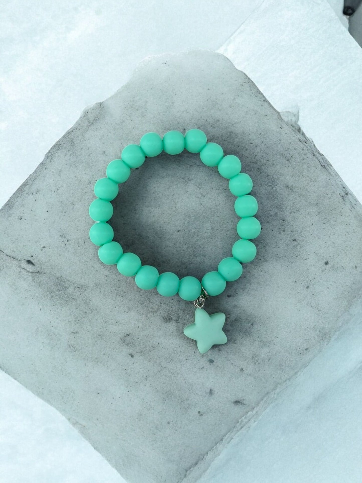 Bracelet enfant accroche étoile bleu vert