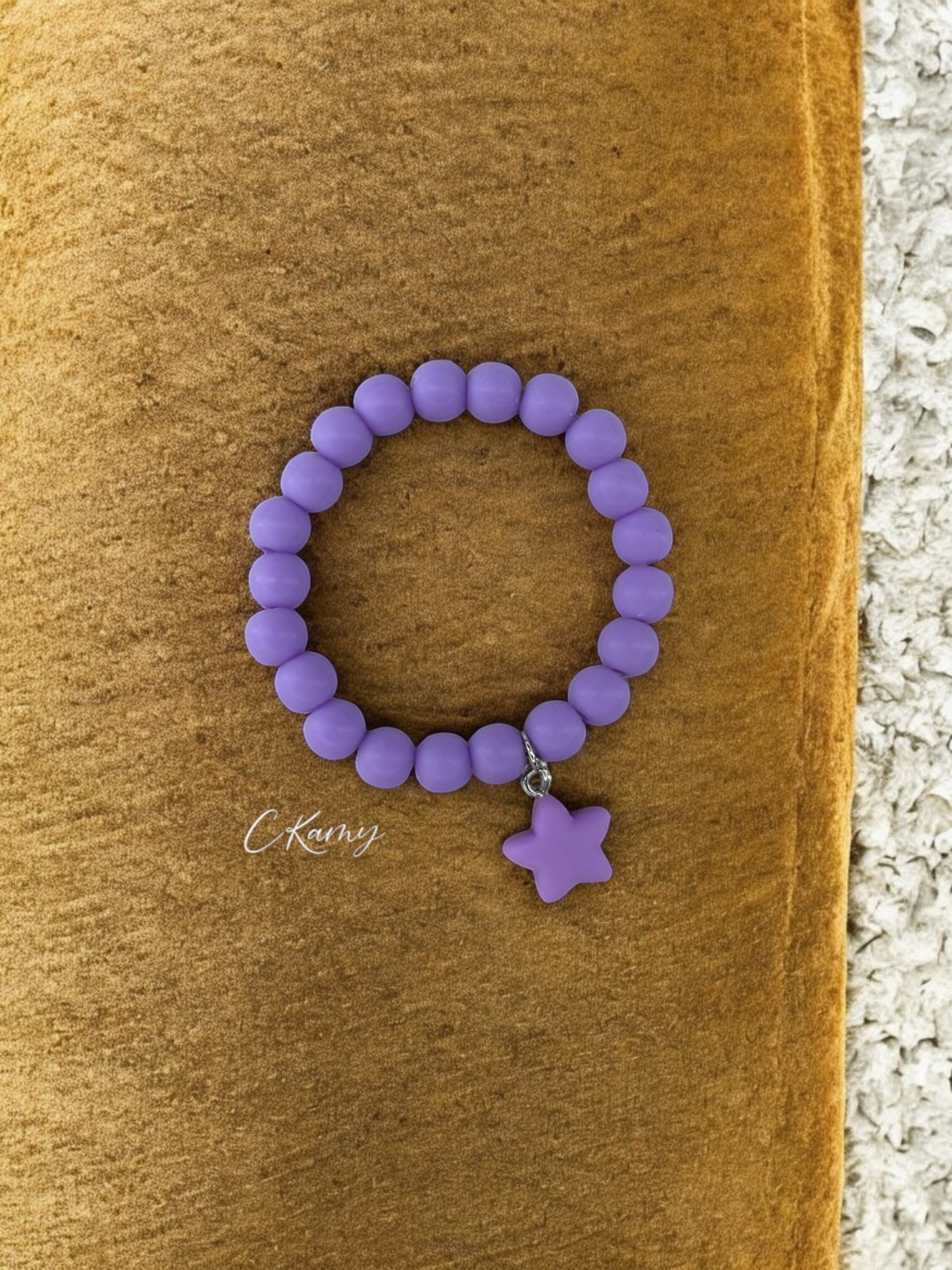Bracelet enfant accroche étoile violet