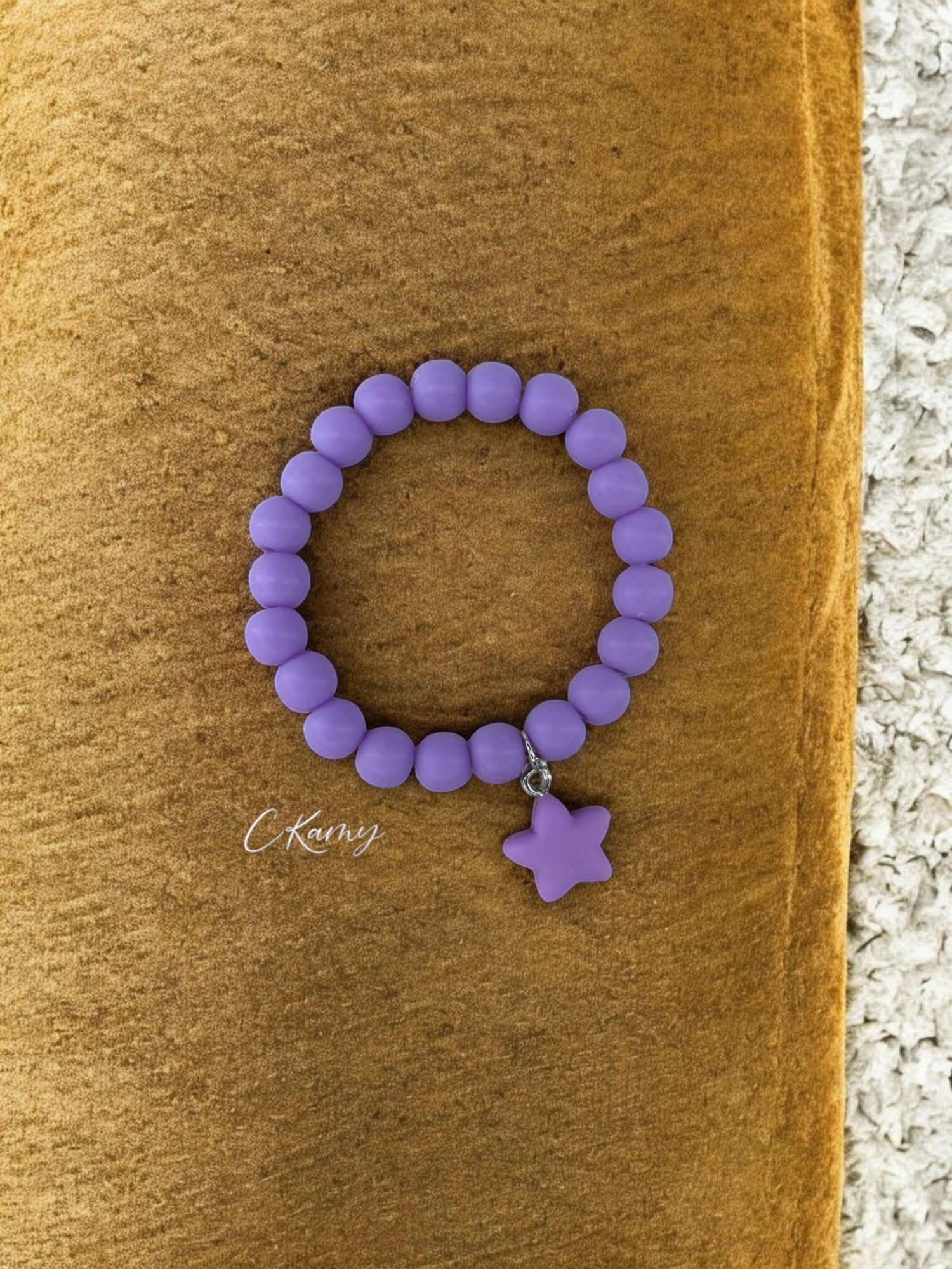 Bracelet enfant accroche étoile violet