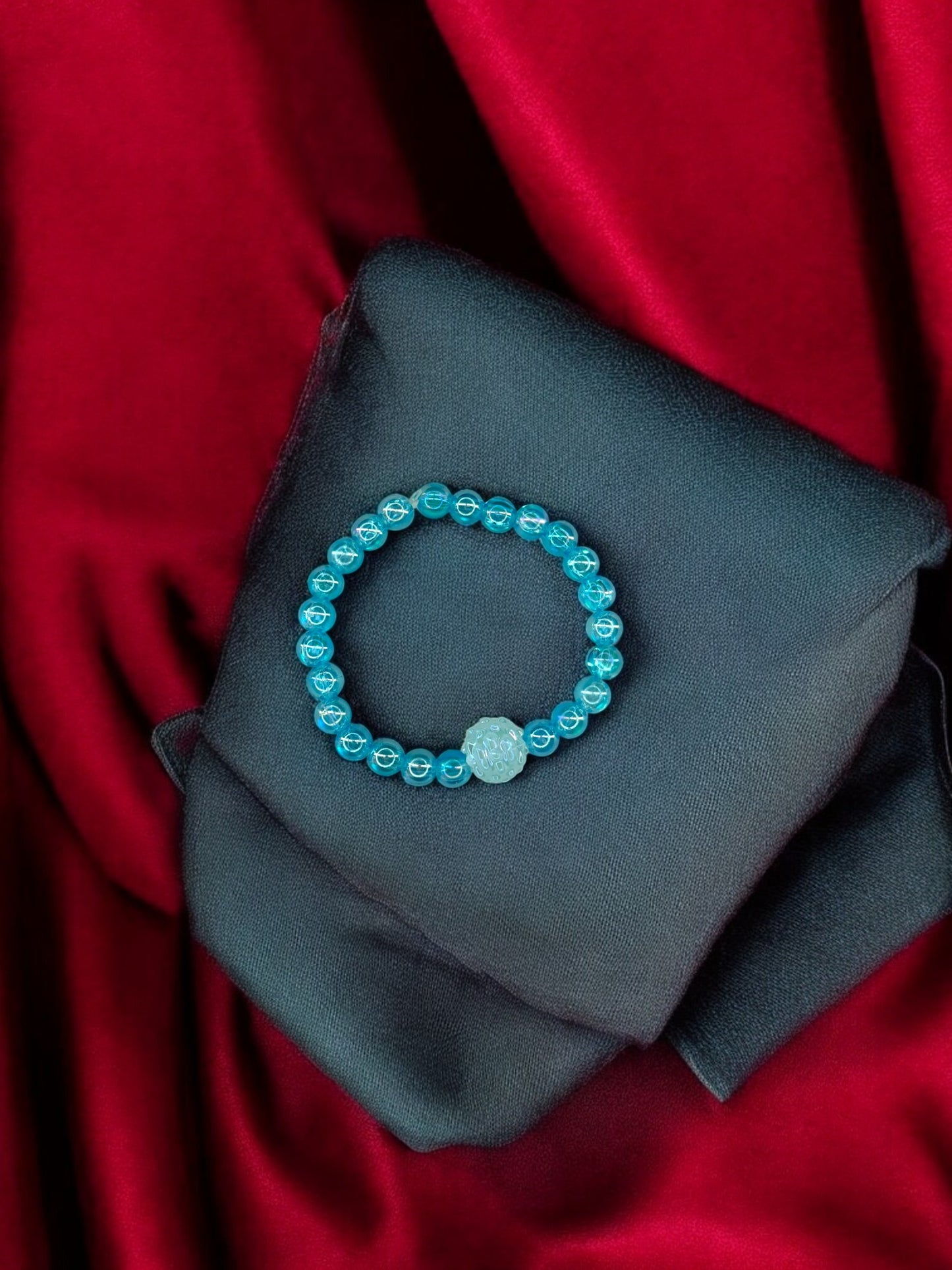 Bracelet enfant boule brillante bleu