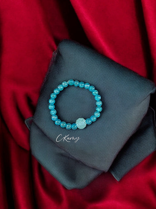 Bracelet enfant boule brillante bleu