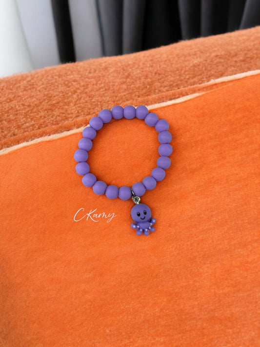 Bracelet enfant pieuvre violet