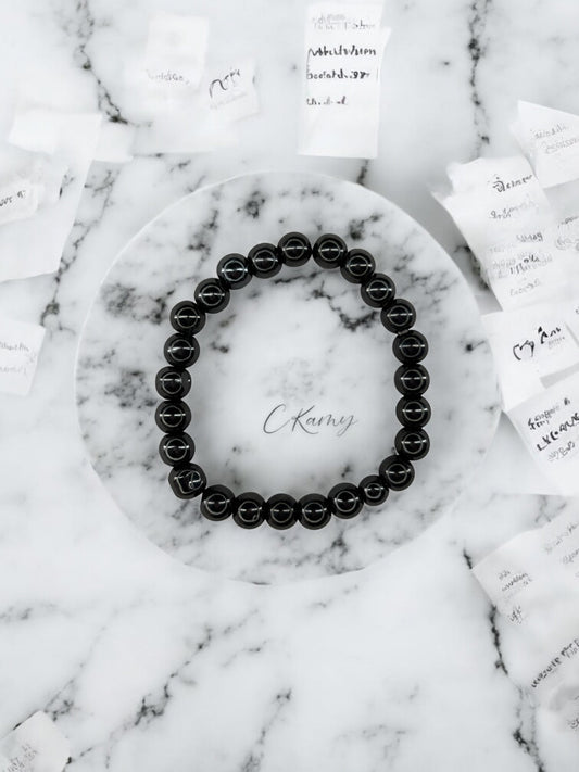 Bracelet homme simple unicolore noir métallisé