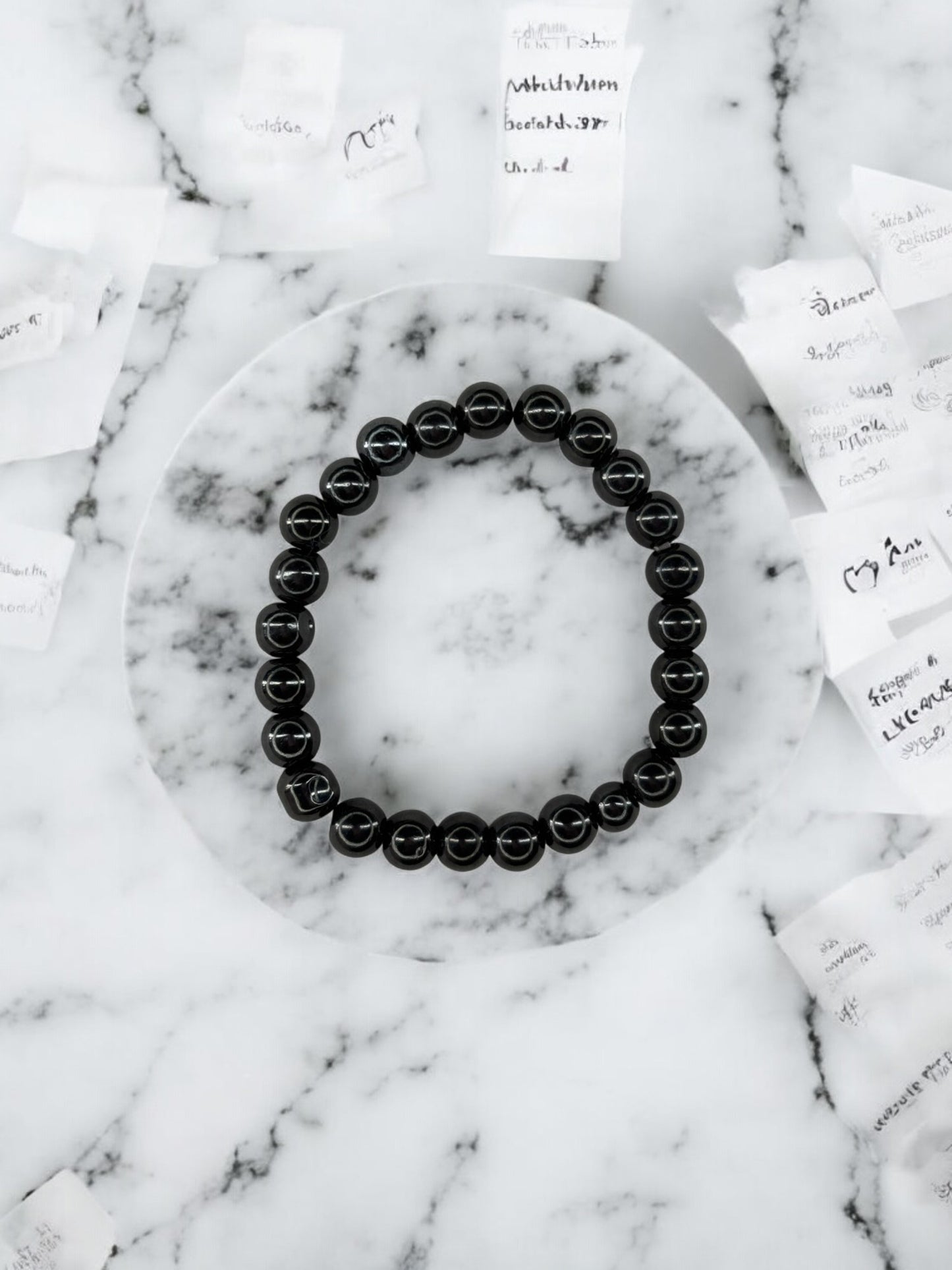 Bracelet homme simple unicolore noir métallisé