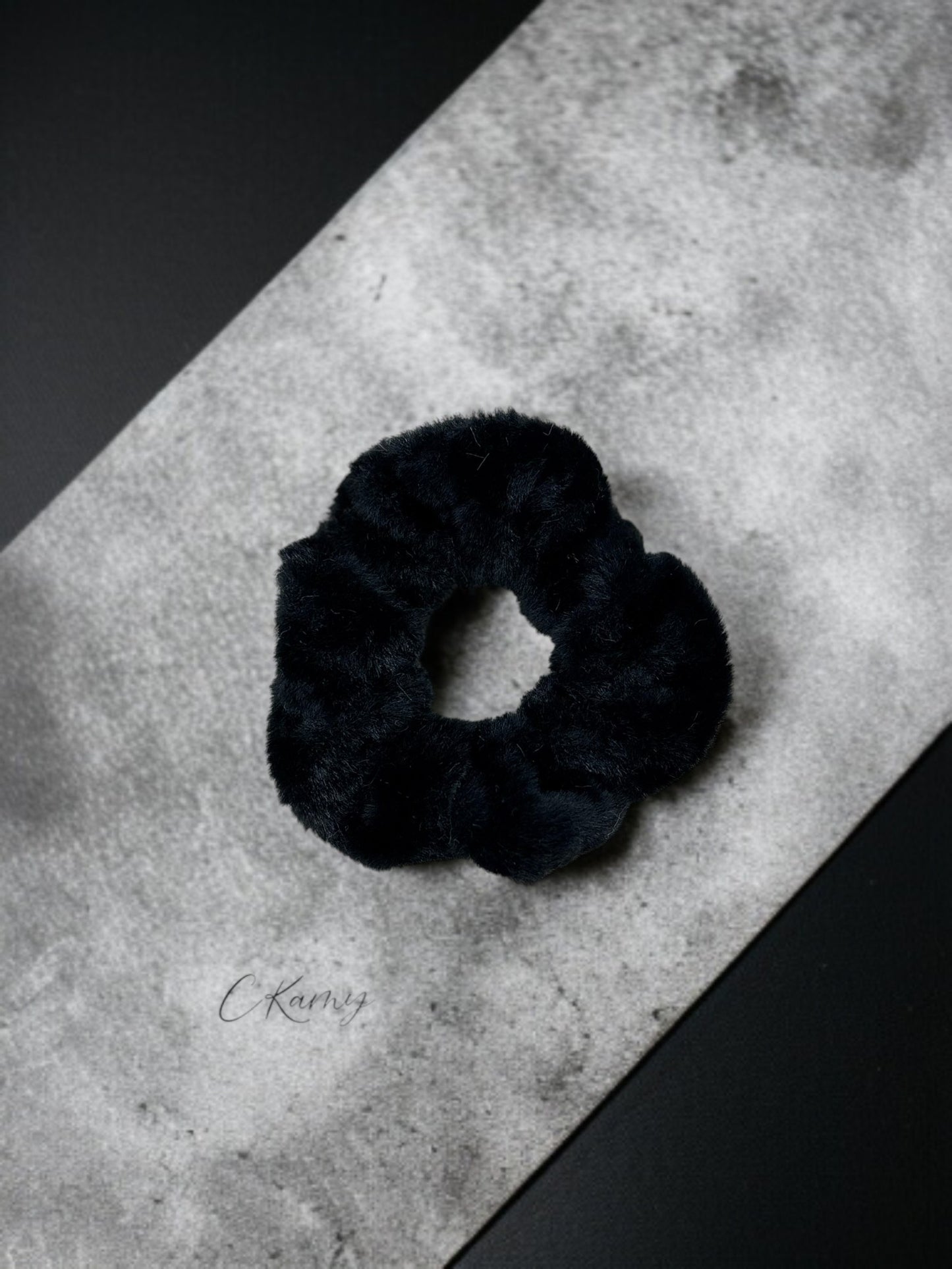 Chouchou velours tout doux noir