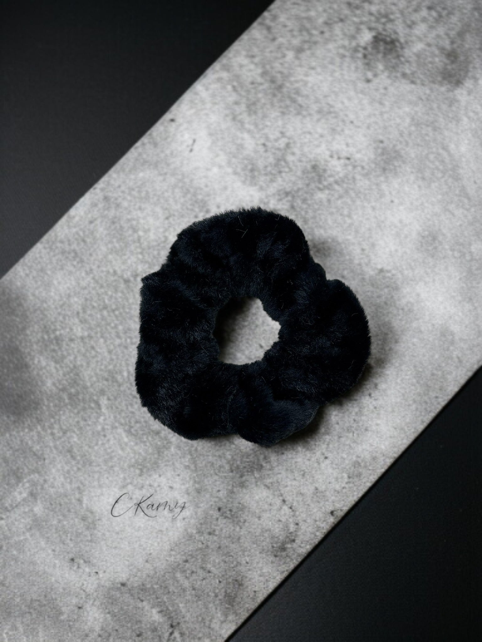 Chouchou velours tout doux noir