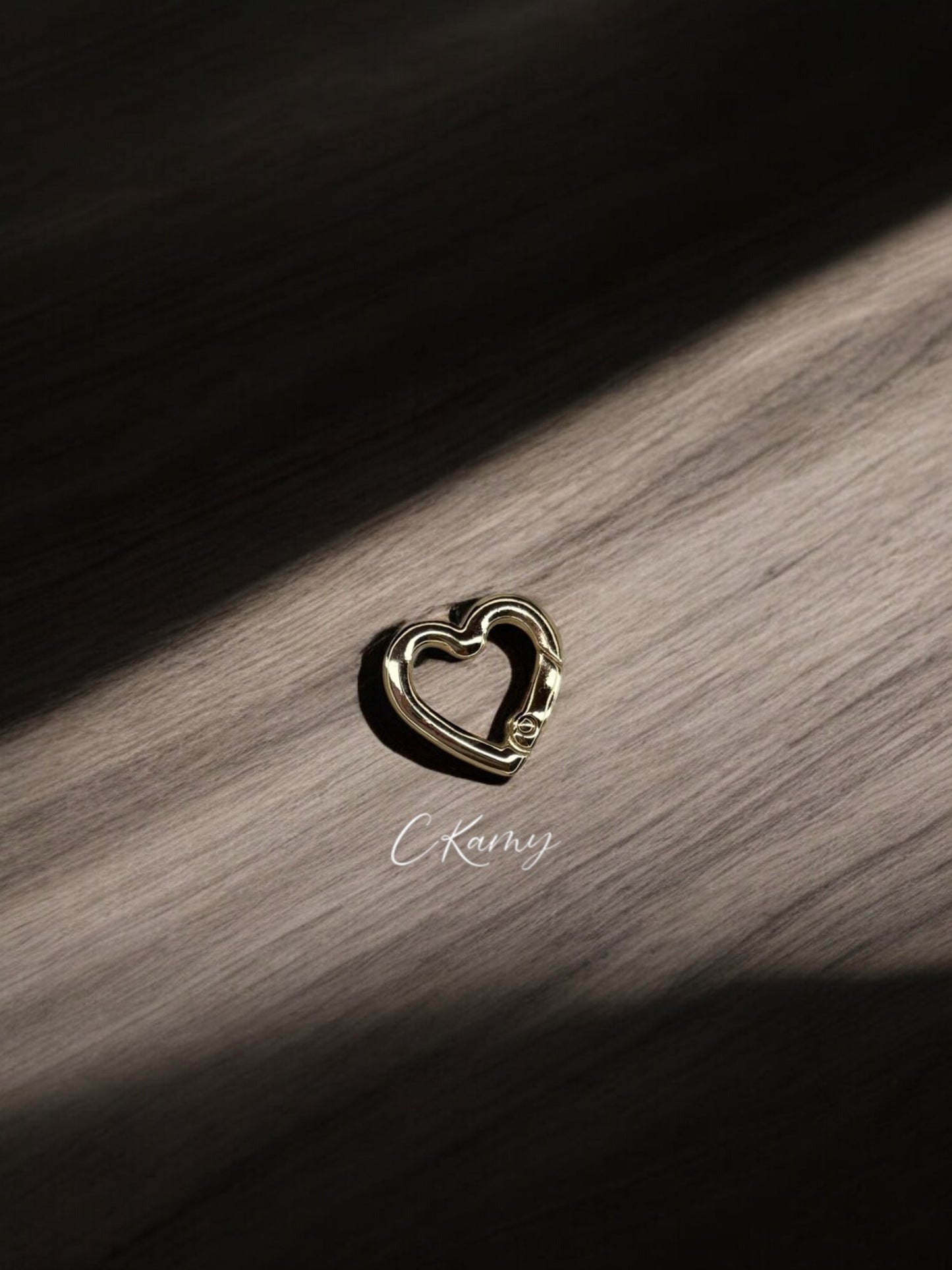 Mousqueton petit coeur doré