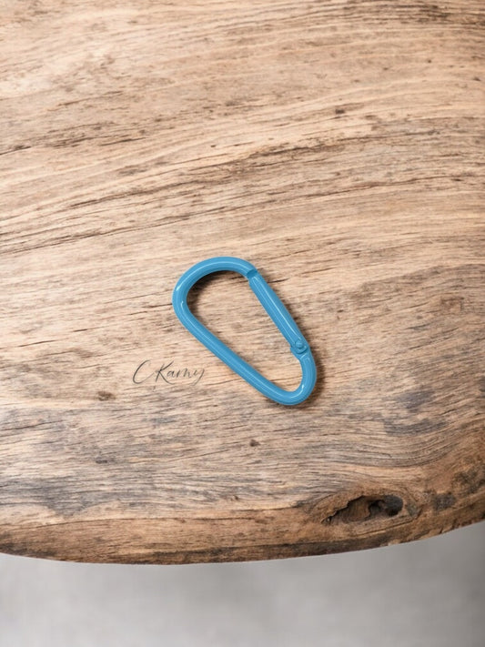 Mousqueton unicolore bleu