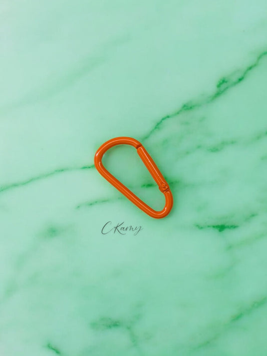 Mousqueton unicolore orange