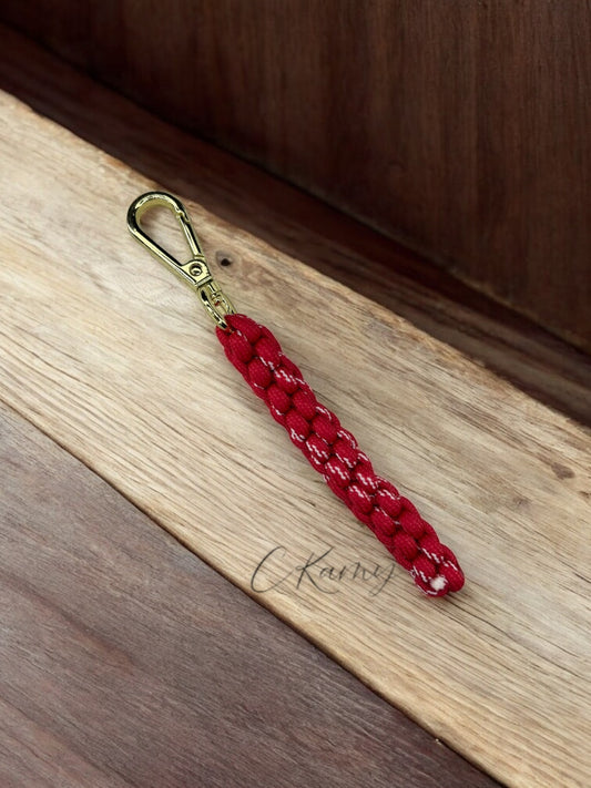 Porte clé corde rouge