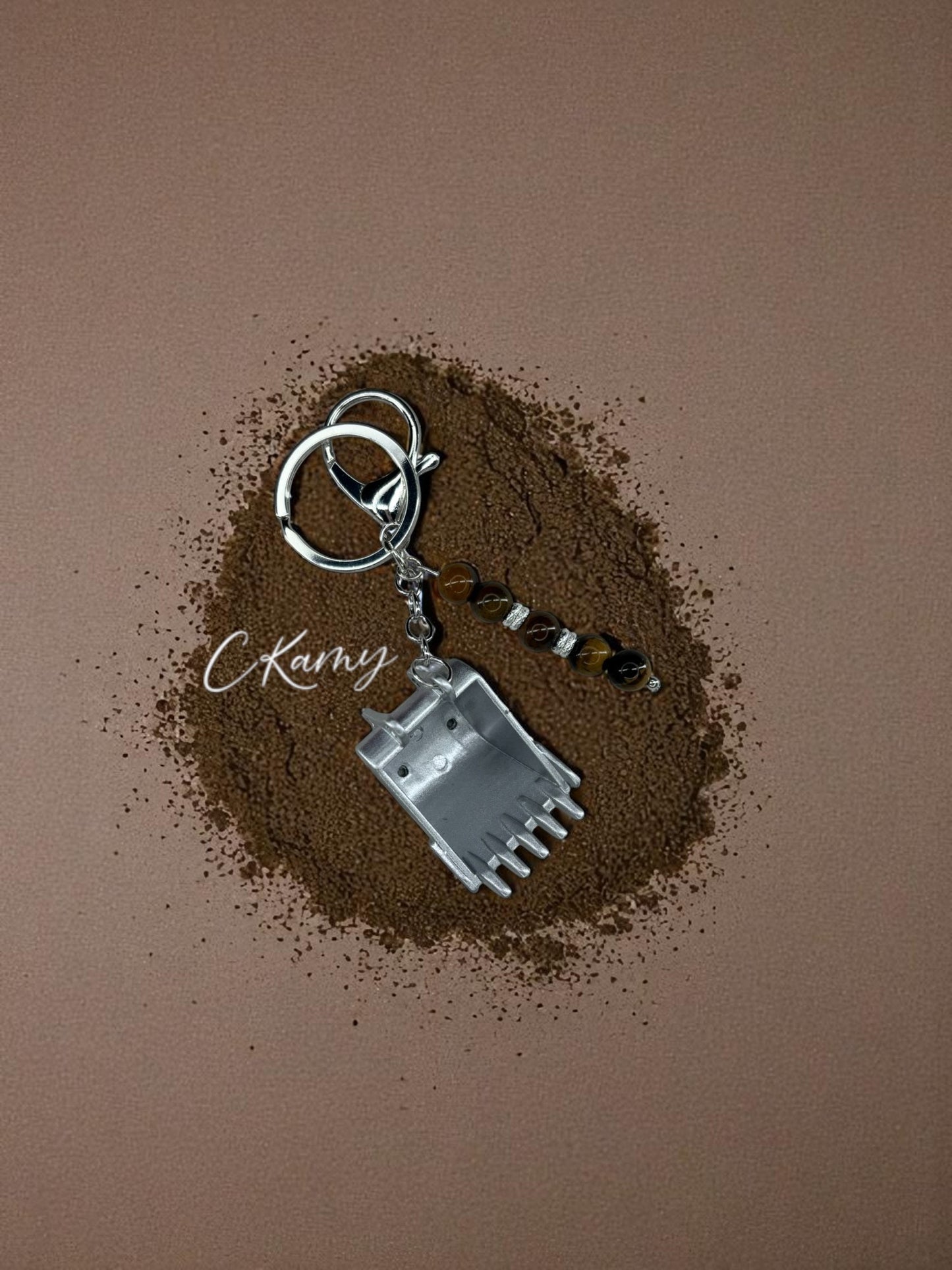 Porte clé personnalisé godet de chantier