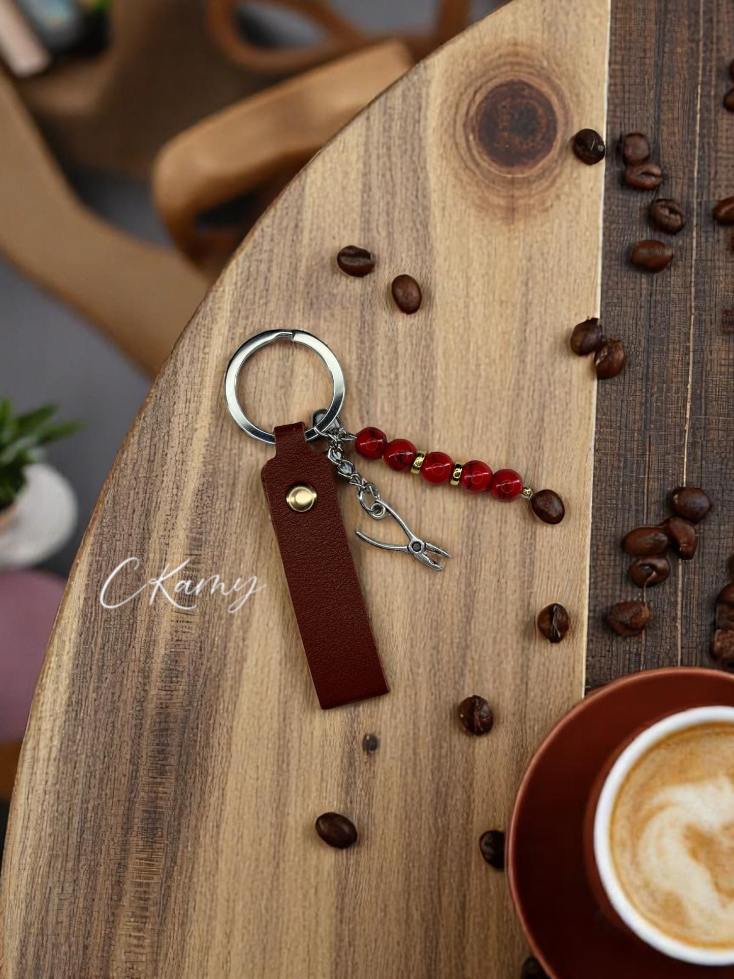 Porte clé personnalisé pince rouge
