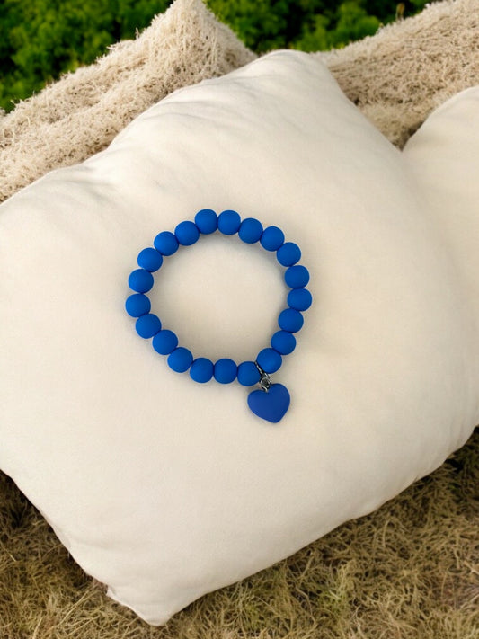 Bracelet enfant accroche coeur bleu