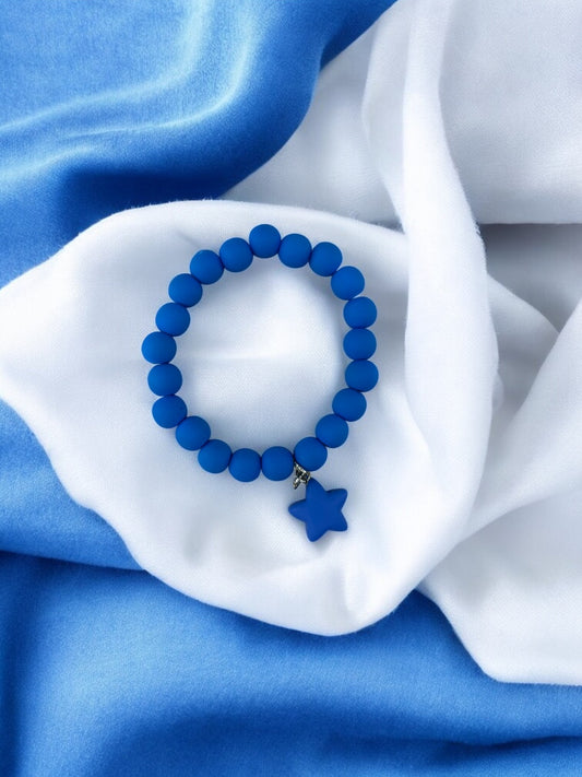Bracelet enfant accroche étoile bleu