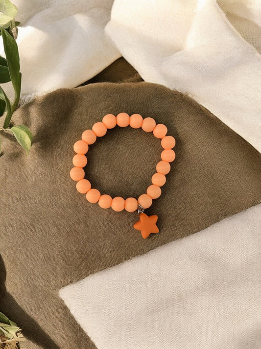 Bracelet enfant accroche étoile orange