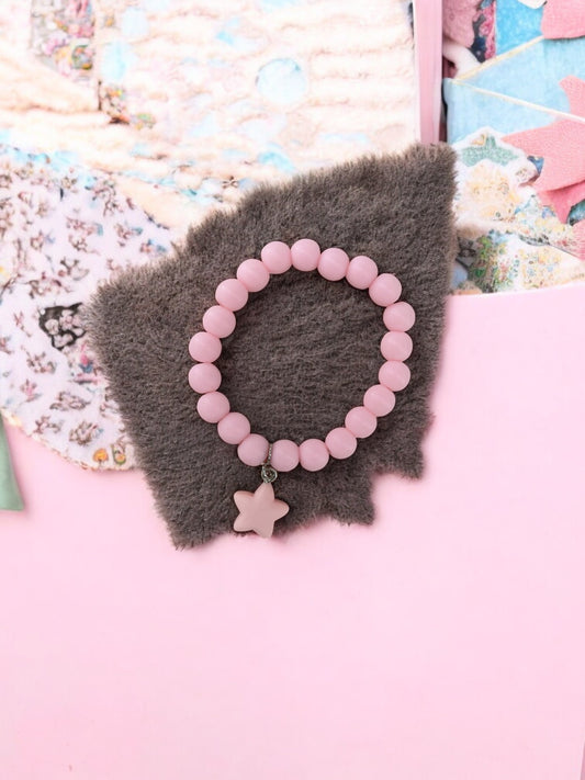 Bracelet enfant accroche étoile rose clair