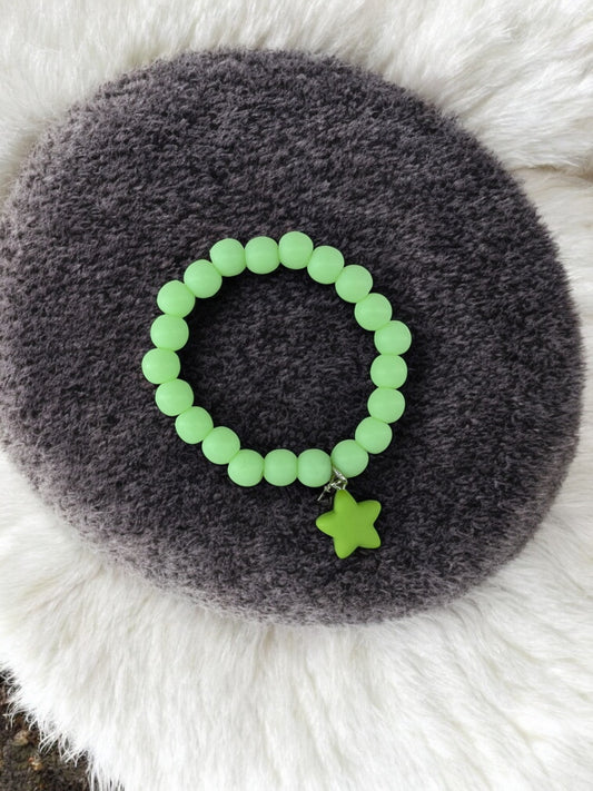 Bracelet enfant accroche étoile vert