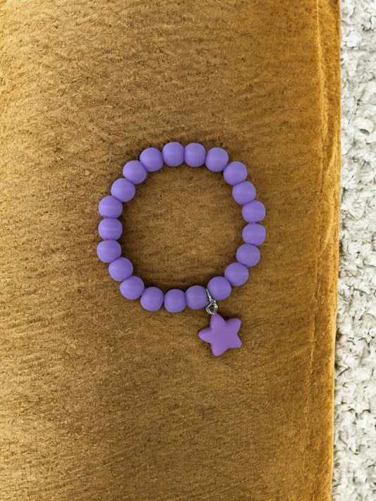 Bracelet enfant accroche étoile violet