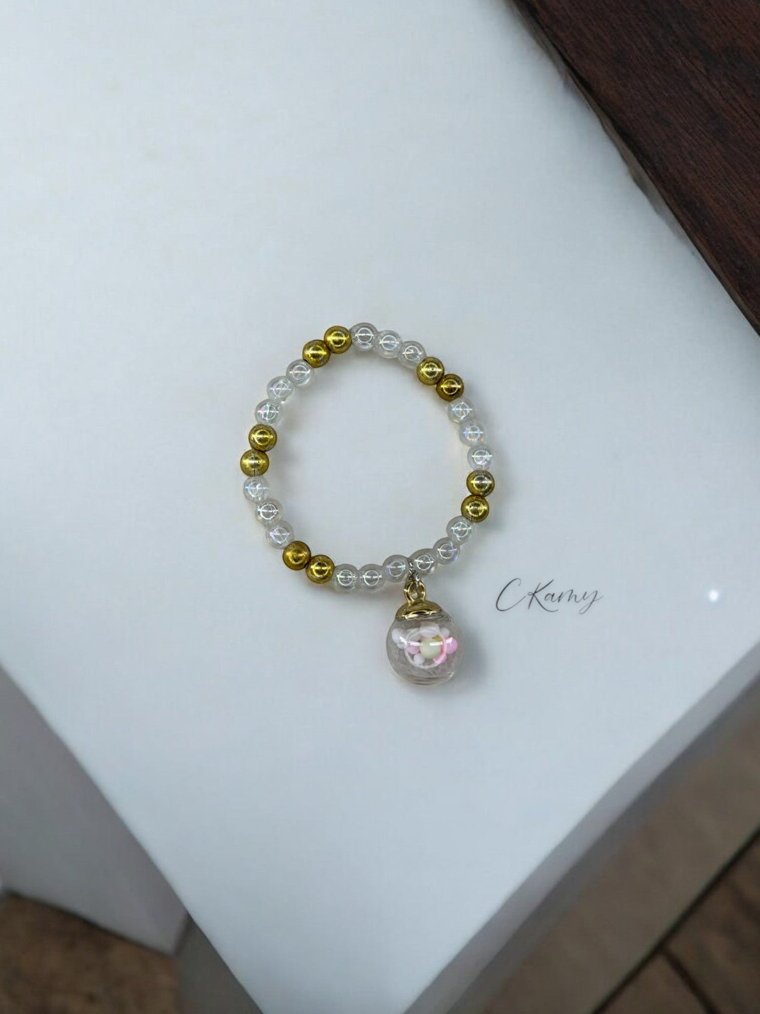 Bracelet enfant boule bonbons transparent