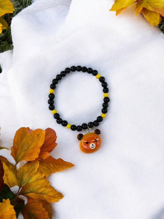 Bracelet enfant nounours orange