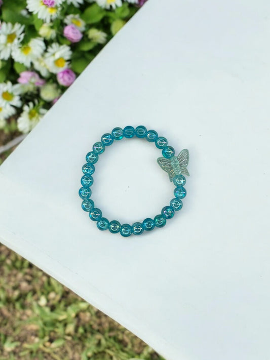 Bracelet enfant papillon bleu