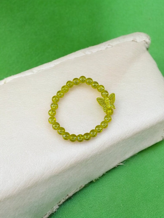 Bracelet enfant papillon jaune