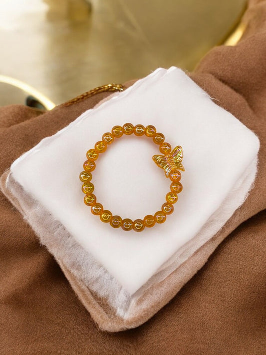 Bracelet enfant papillon orange