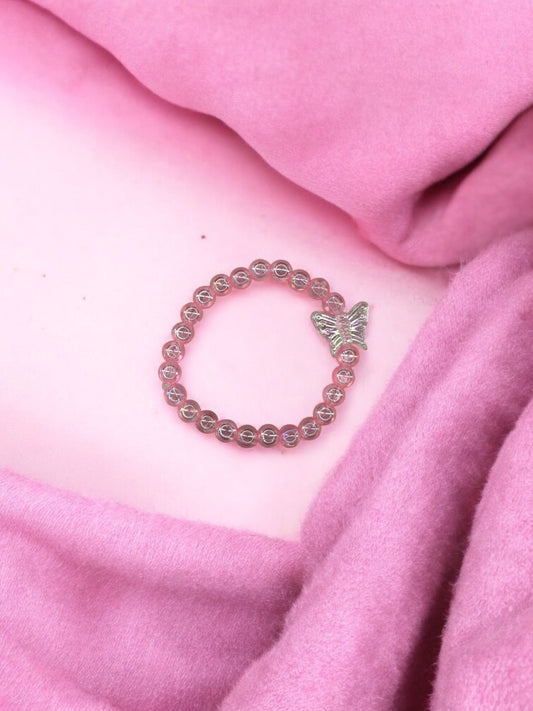 Bracelet enfant papillon rose clair