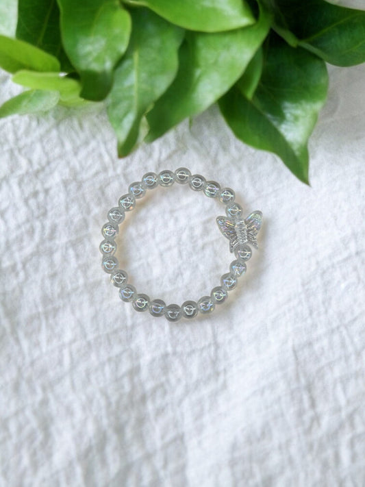 Bracelet enfant papillon transparent