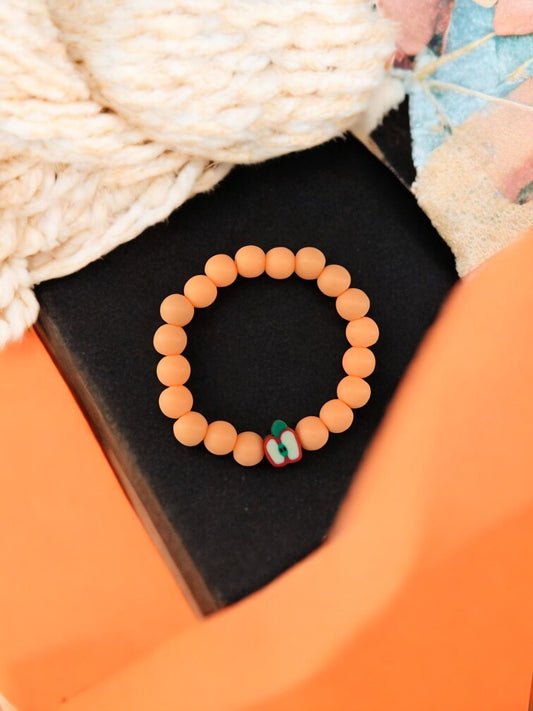 Bracelet enfant perles orange pomme