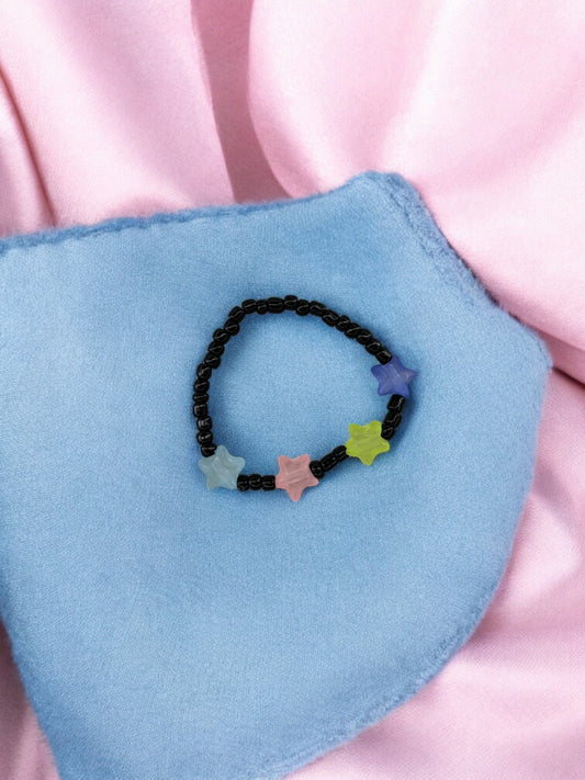 Bracelet enfant petites étoiles multicolore 1 noir