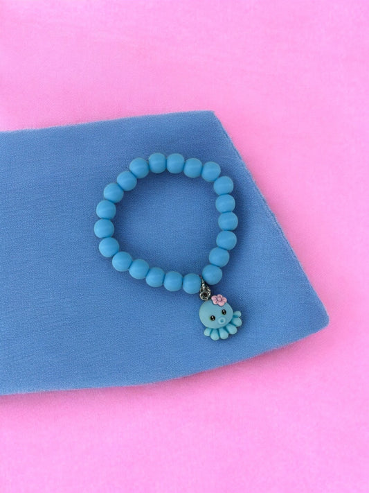 Bracelet enfant pieuvre bleu