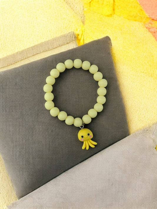 Bracelet enfant pieuvre jaune
