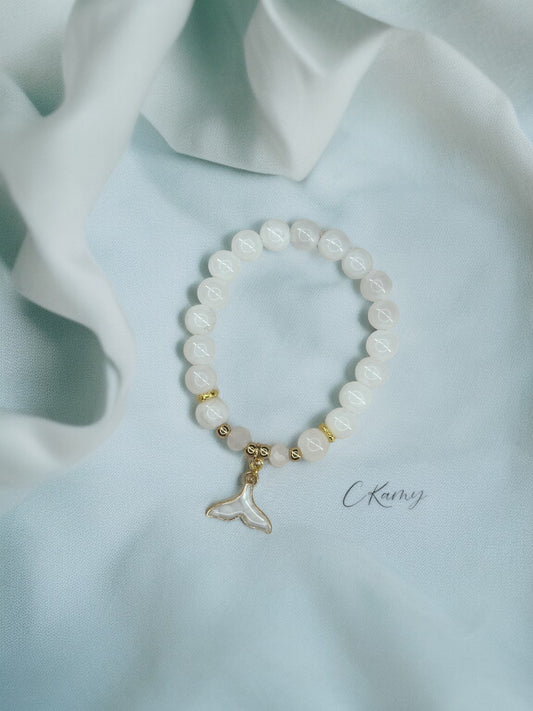 Bracelet enfant queue de sirène blanc