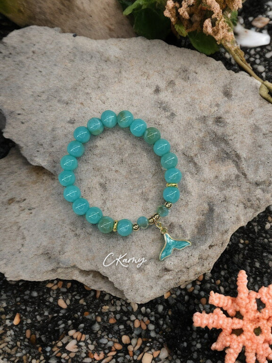 Bracelet enfant queue de sirène bleu 