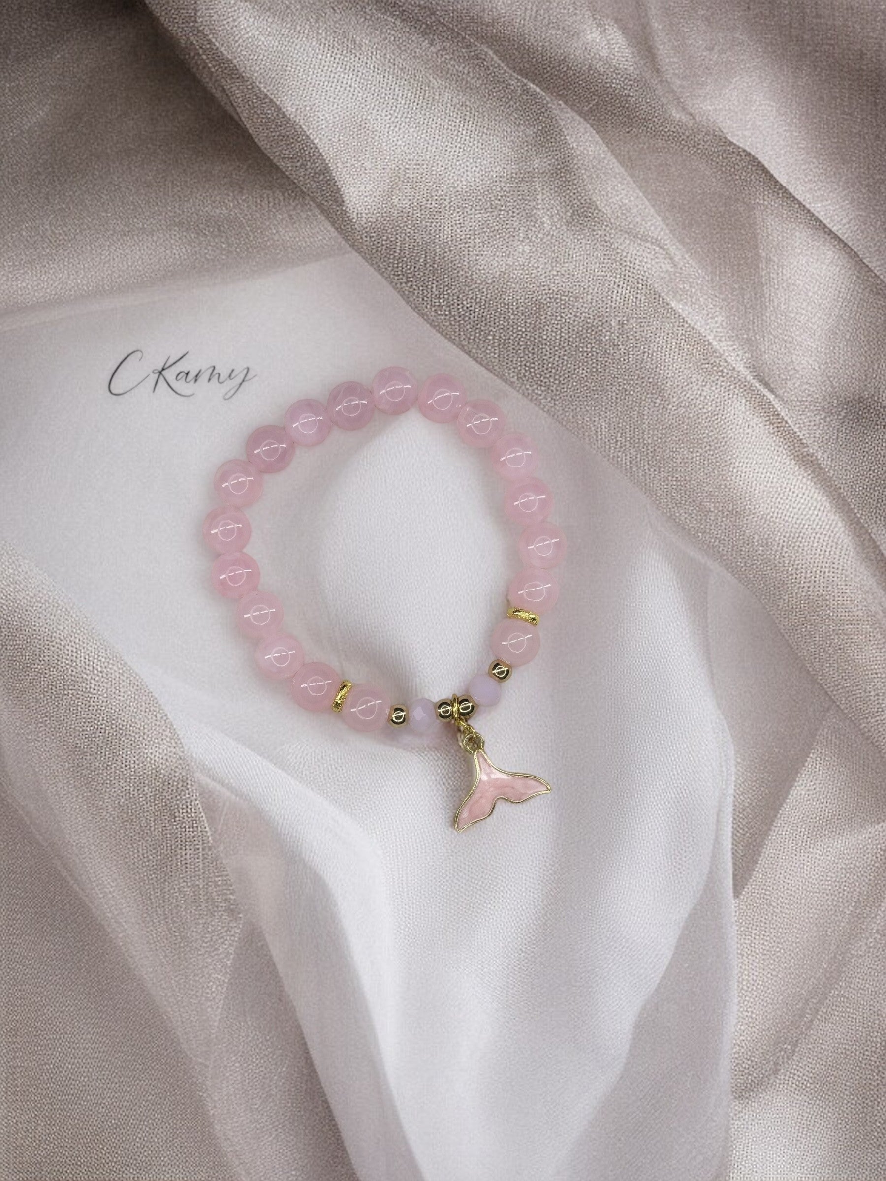 Bracelet enfant queue de sirène rose