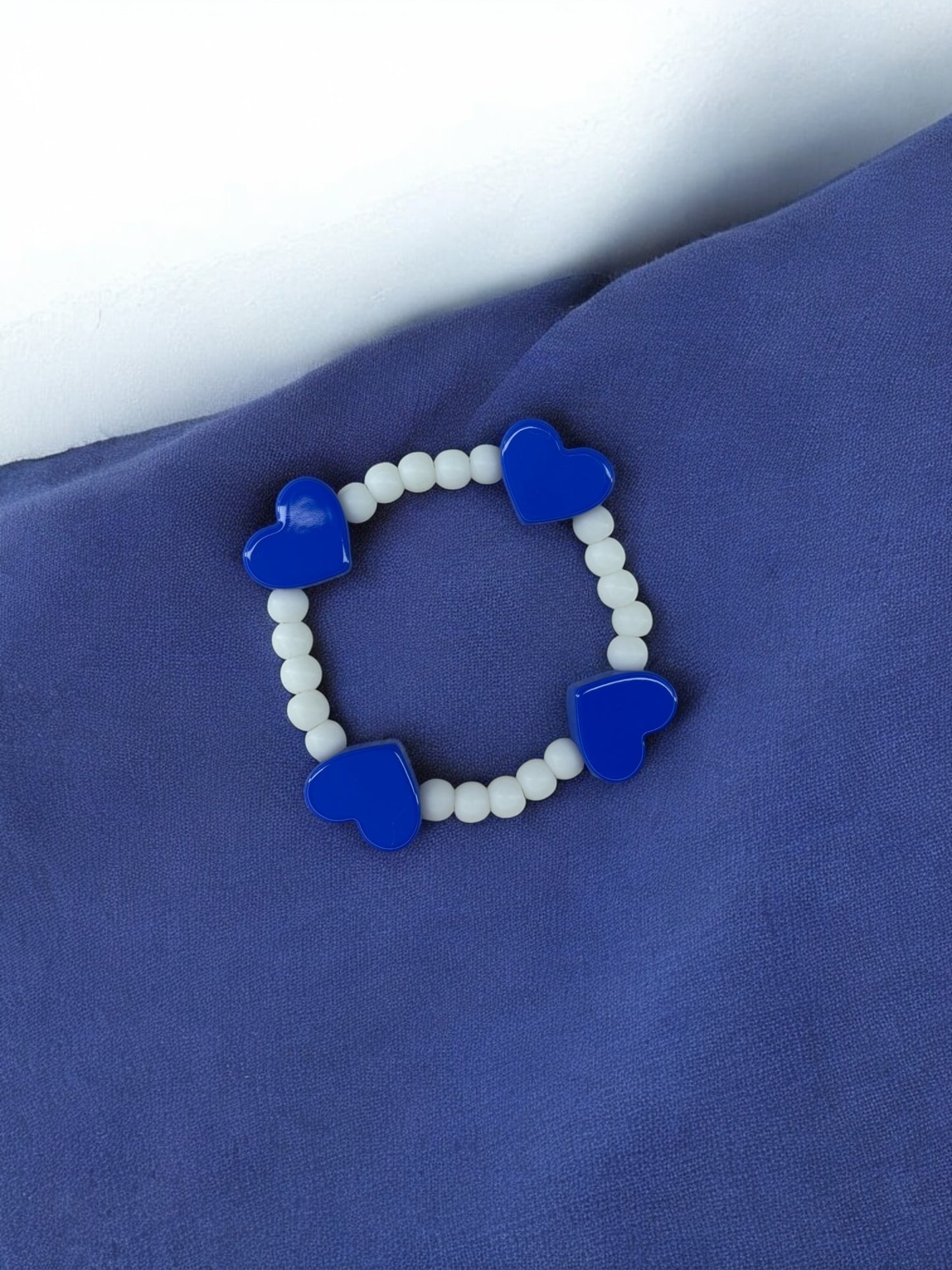 Bracelet enfant tour en coeur bleu
