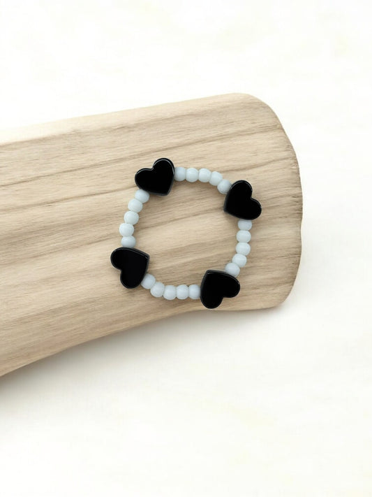 Bracelet enfant tour en coeur noir