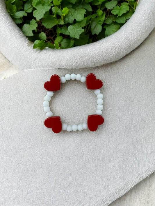 Bracelet enfant tour en coeur rouge