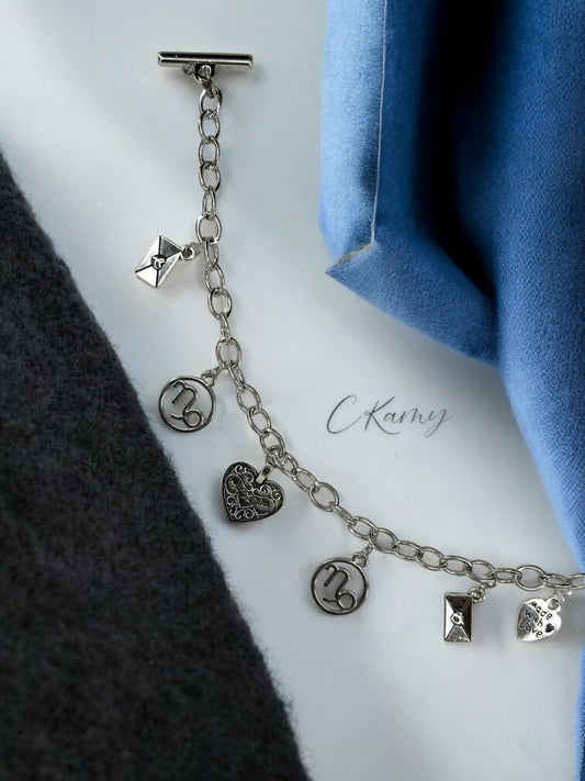 Bracelet femme chaîne argent signe astro capricorne