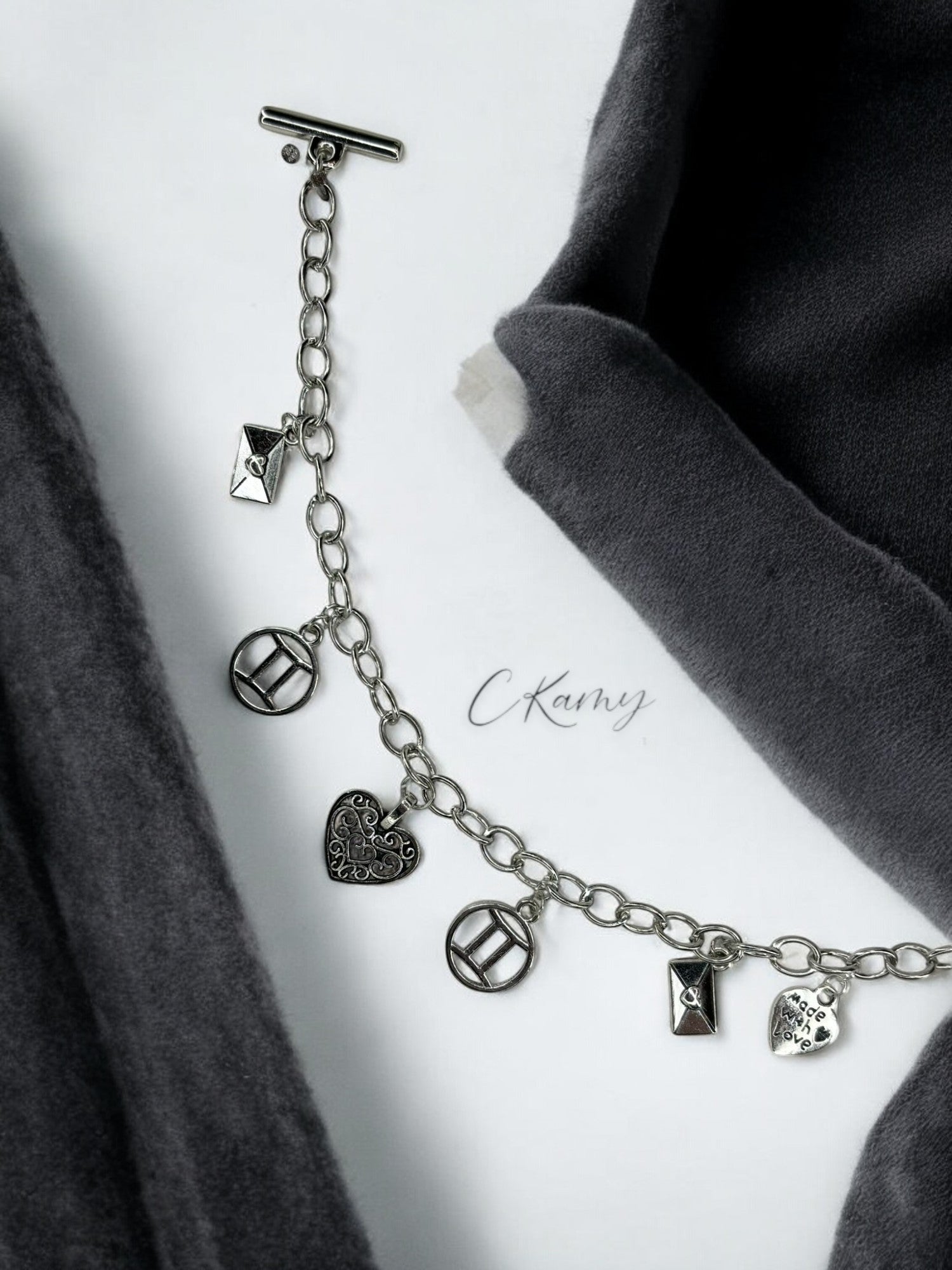 Bracelet femme chaîne argent signe astro gémeaux