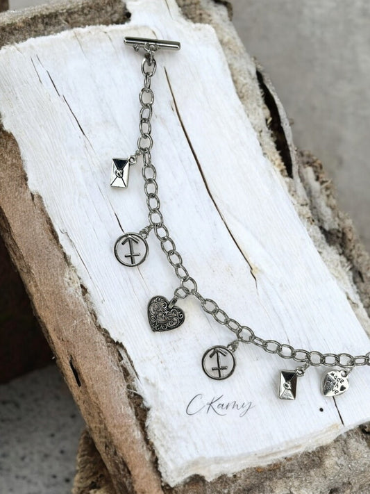 Bracelet femme chaîne argent signe astro sagittaire