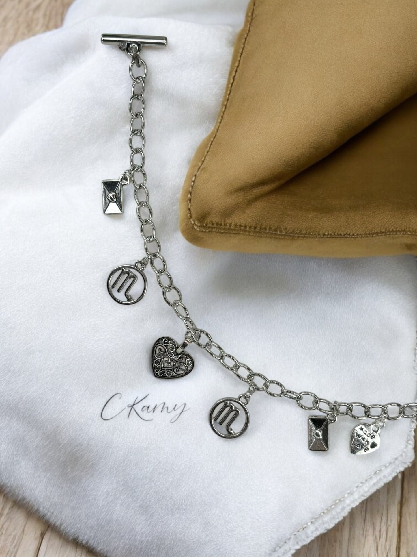 Bracelet femme chaîne argent signe astro scorpion