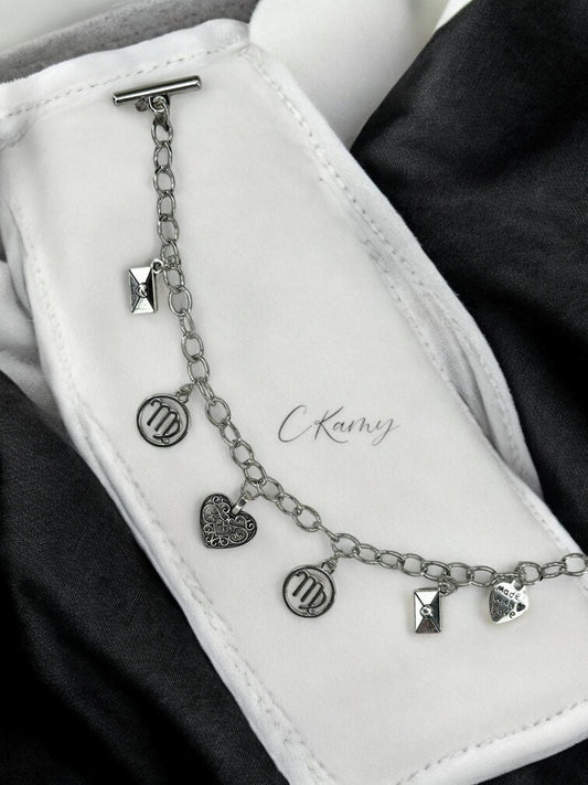 Bracelet femme chaîne argent signe astro vierge