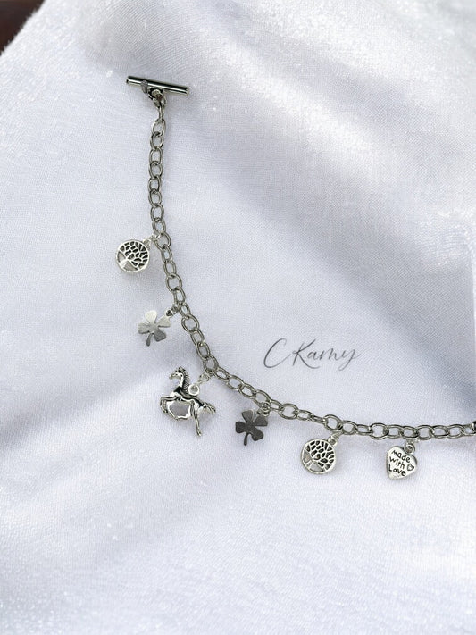 Bracelet femme chaîne cheval
