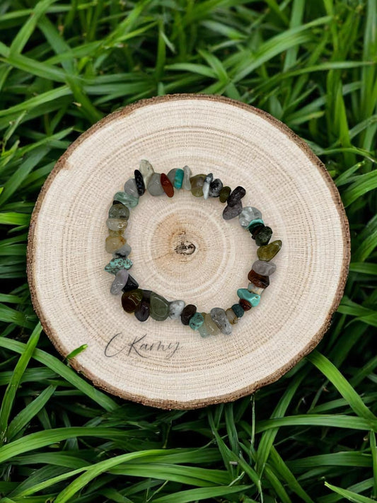 Bracelet femme perles pierres multicolore