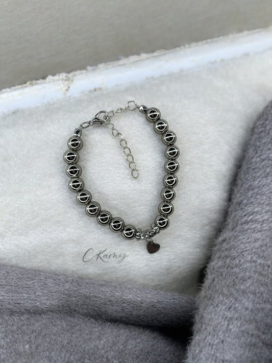 Bracelet femme petit coeur argent argent brillant