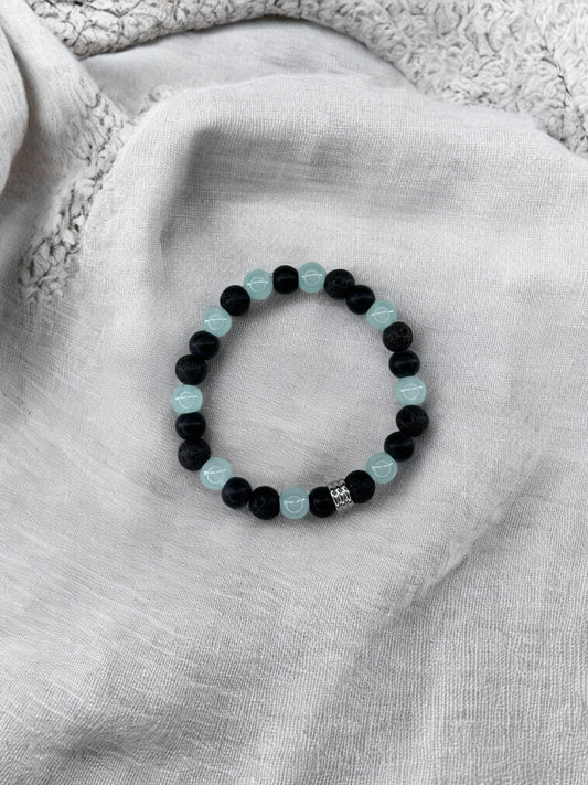 Bracelet homme mélange trois couleurs noir bleu