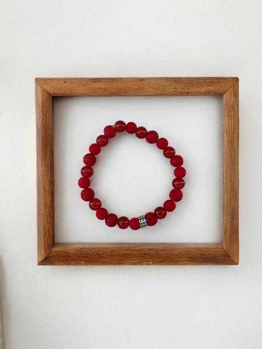 Bracelet homme mélange trois couleurs rouge rouge