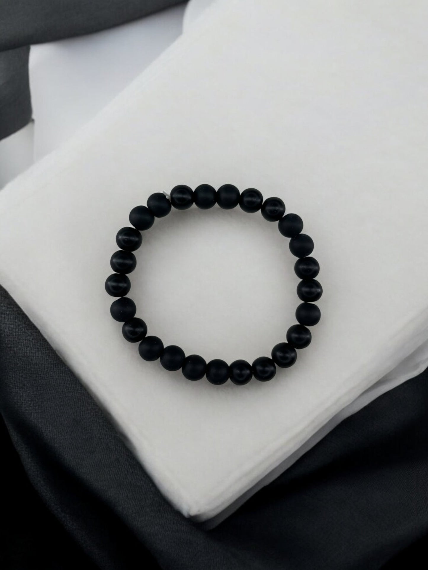 Bracelet homme simple unicolore noir